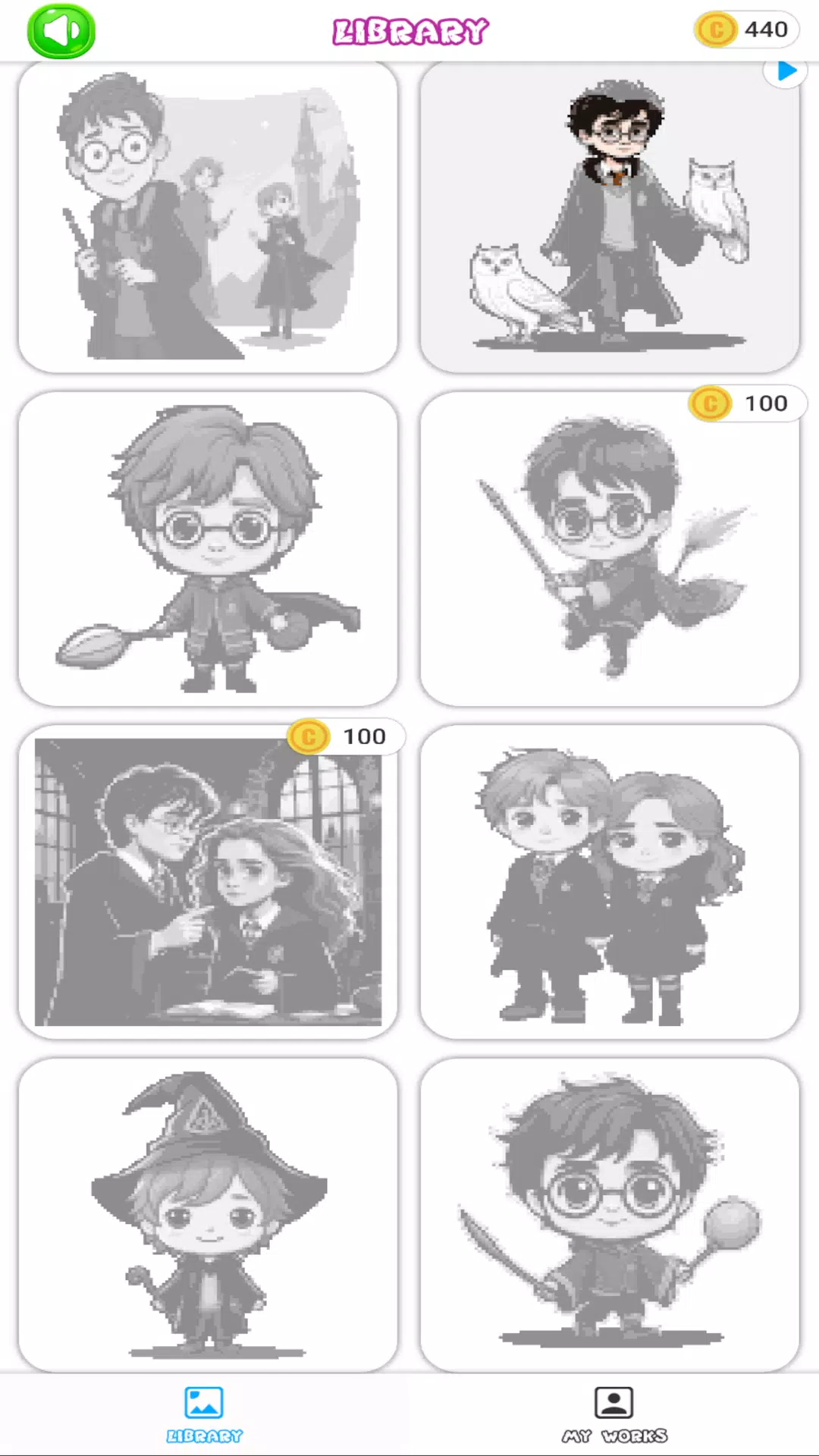 Hogwart Cartoon Pixel Art Schermafbeelding 3