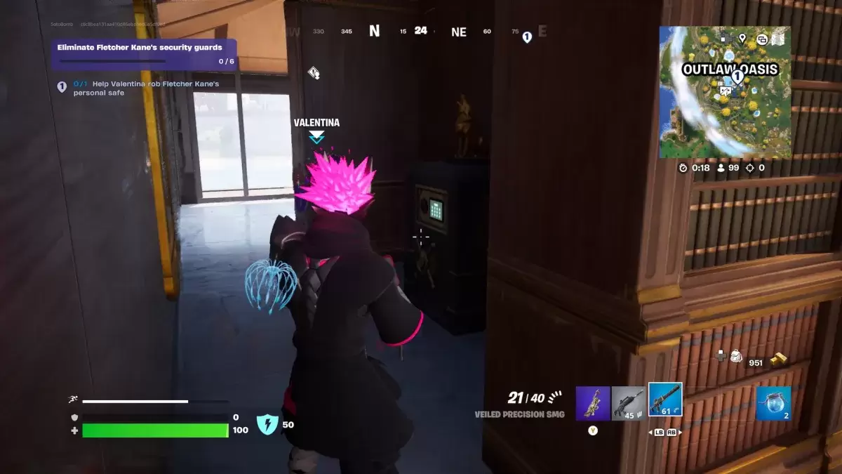 La caja fuerte personal de Fletcher Kane en Fortnite.