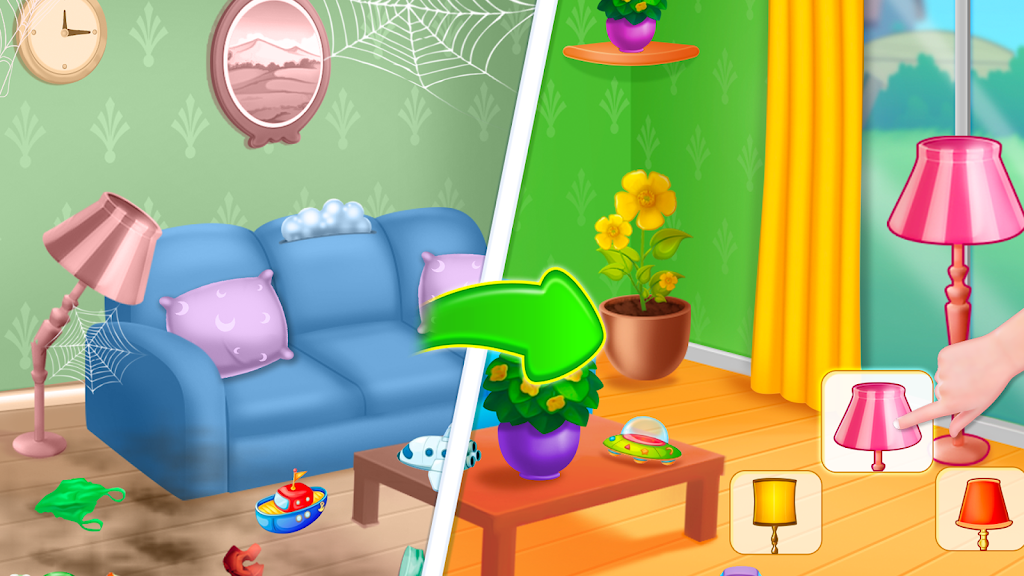 Home cleaning game for girls Captura de pantalla 2