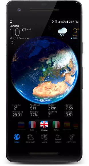 3D EARTH - weather forecast スクリーンショット 0