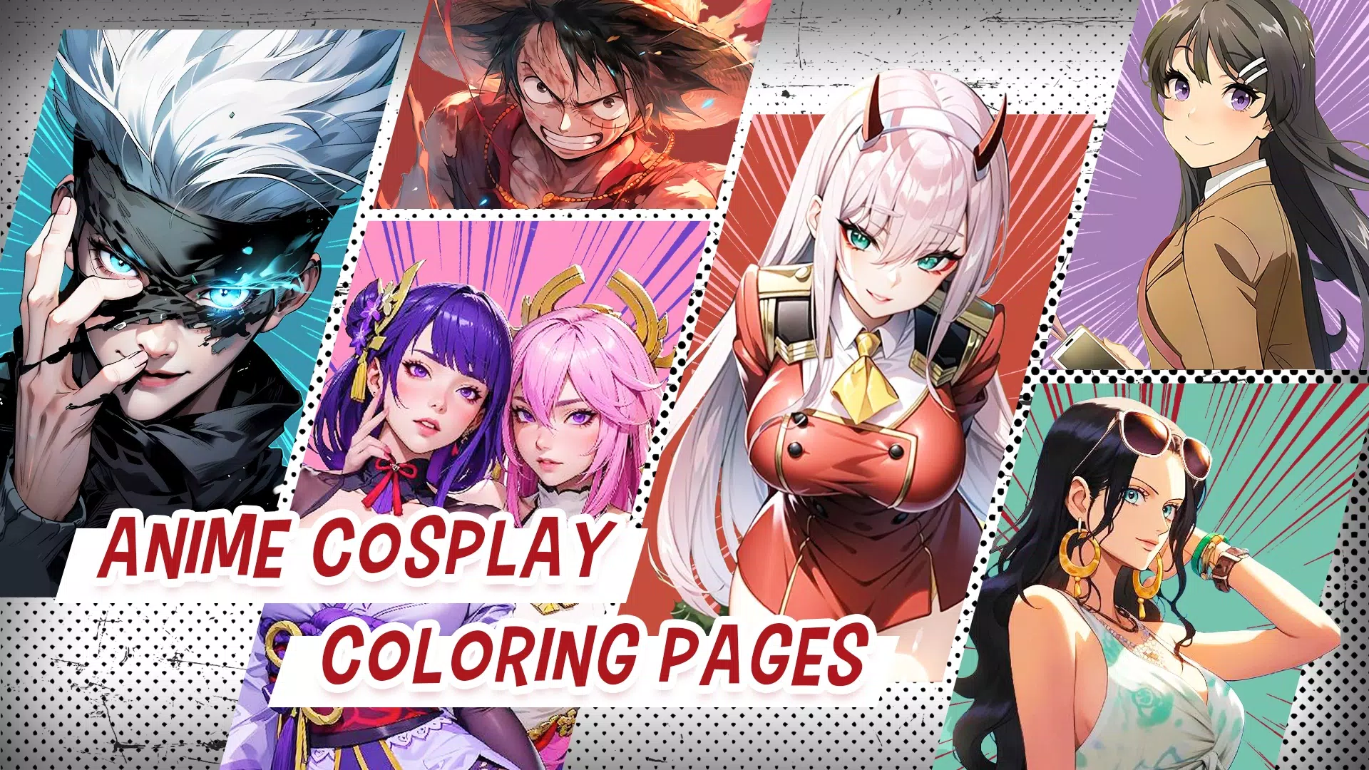 Anime Cosplay Coloring Pages ဖန်သားပြင်ဓာတ်ပုံ 2