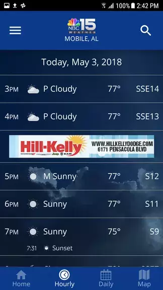 NBC 15 WPMI Weather Schermafbeelding 2