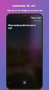 Commands for Siri voice app. Capture d'écran 1