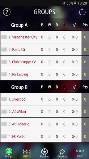 Live Scores for Champions League Tangkapan skrin 1