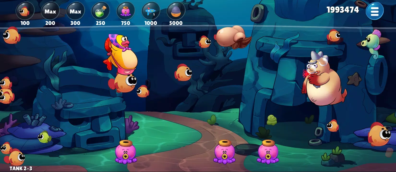 Insaniquarium Deluxe Evolution Tangkapan skrin 1