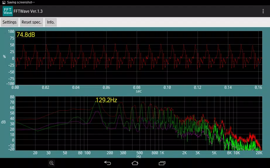 Sound monitor FFTWave ဖန်သားပြင်ဓာတ်ပုံ 1