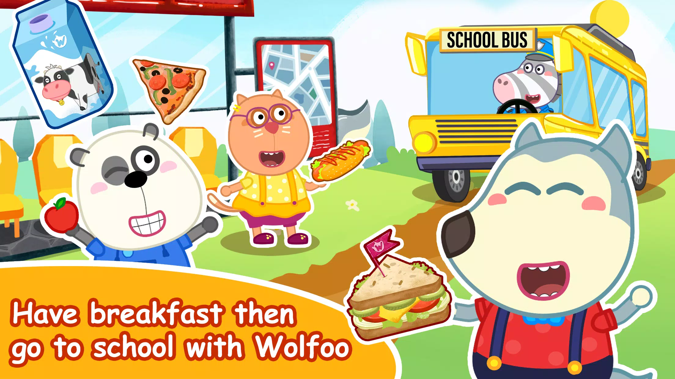 Wolfoo A Day At School应用截图第0张