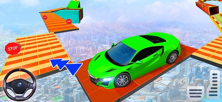 Crazy Mega Ramp Car Stunt Game स्क्रीनशॉट 0