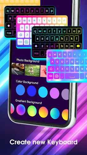 Neon LED Keyboard: RGB & Emoji Zrzut ekranu 1