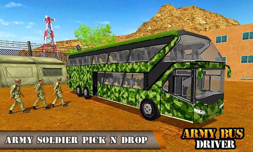 Army Bus Transporter Coach Fun 스크린샷 0