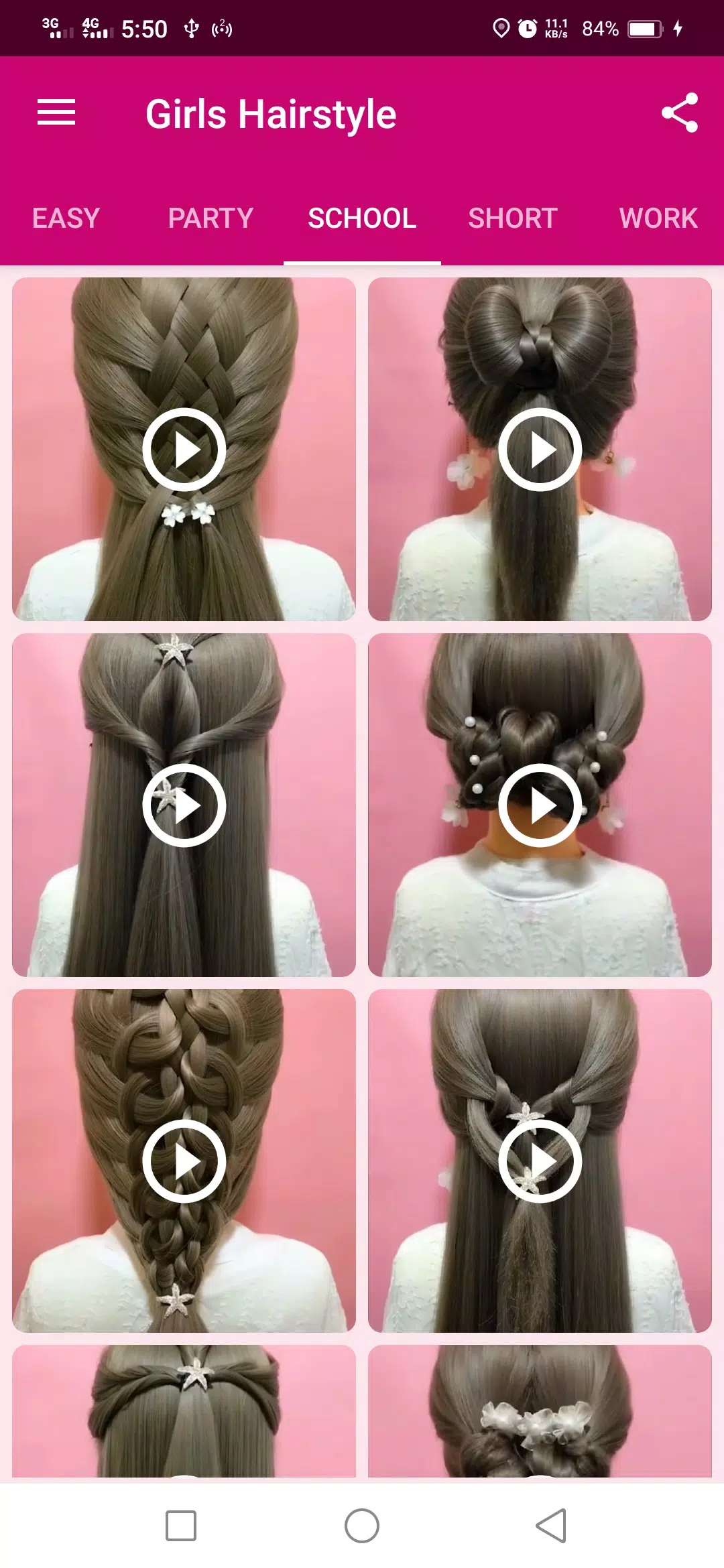 Girls Hairstyle Captura de tela 2