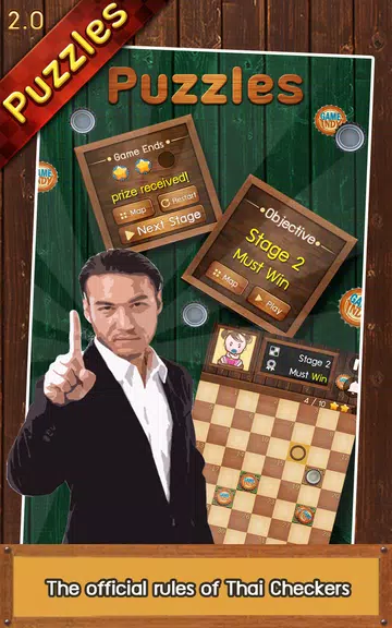 Thai Checkers - Genius Puzzle Captura de tela 0