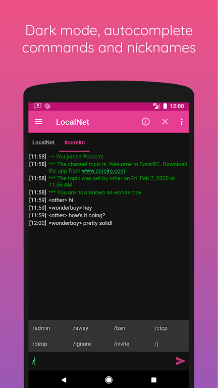 CoreIRC Mod স্ক্রিনশট 1