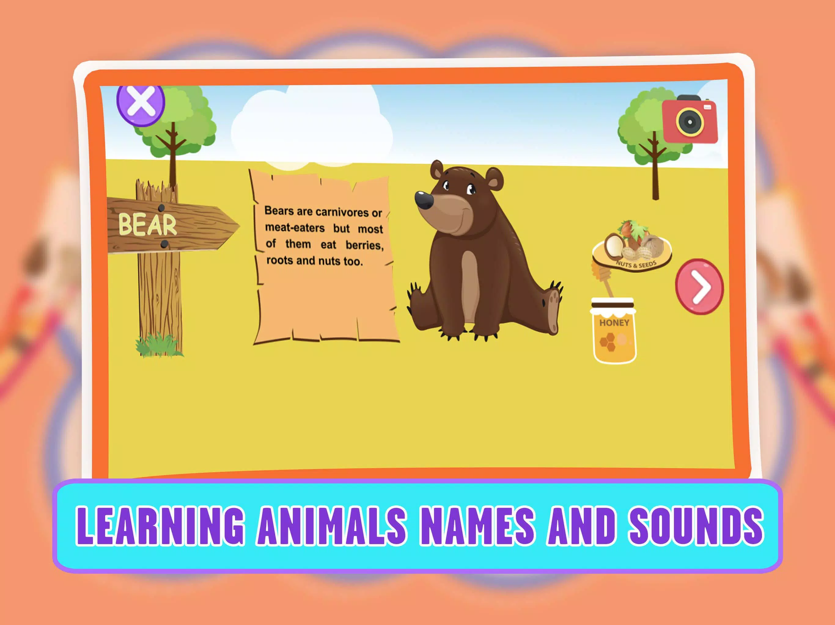 Learning Animal Coloring Games Captura de pantalla 1