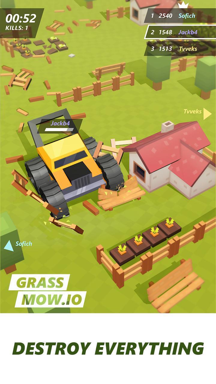 Grass mow.io - survive Ekran Görüntüsü 1