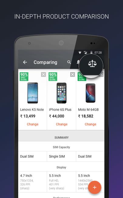 Mobile Price Comparison App Screenshot 1