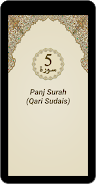 Panj Surah (Qari Sudais) Tangkapan skrin 0