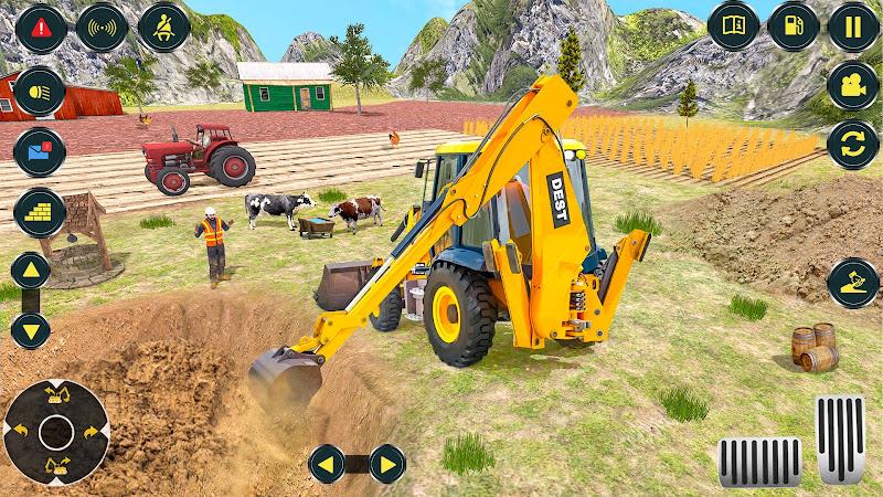 Village Excavator JCB Games Tangkapan skrin 1