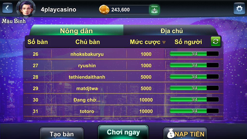 4Play - Mau Binh Online 스크린샷 1