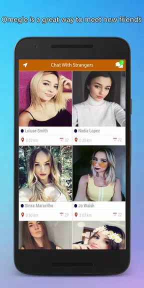 Omegle Video Chat App Скриншот 1