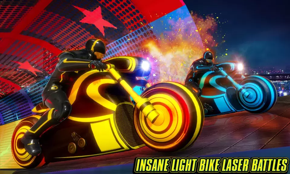 Light Bike Stunt Racing Game Скриншот 0