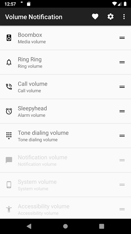 Volume Notification Capture d'écran 1