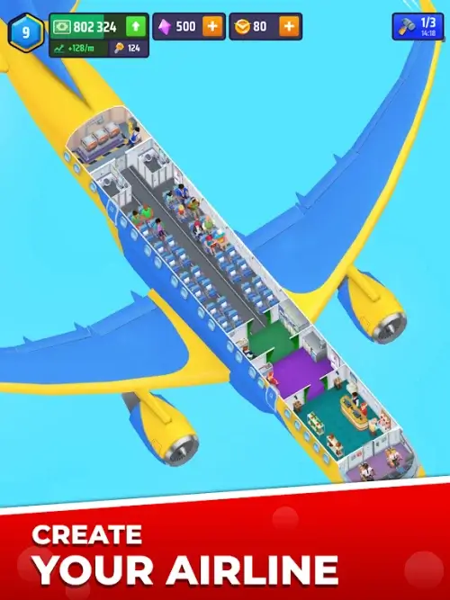 Idle Airplane Inc. Tycoon Ảnh chụp màn hình 3