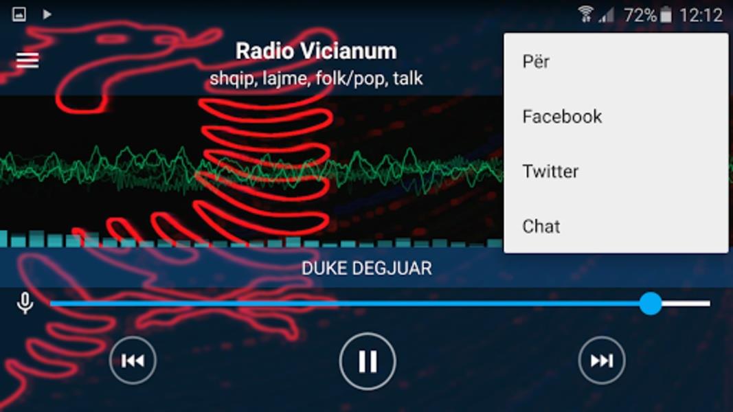 Schermata RadioShqip 3