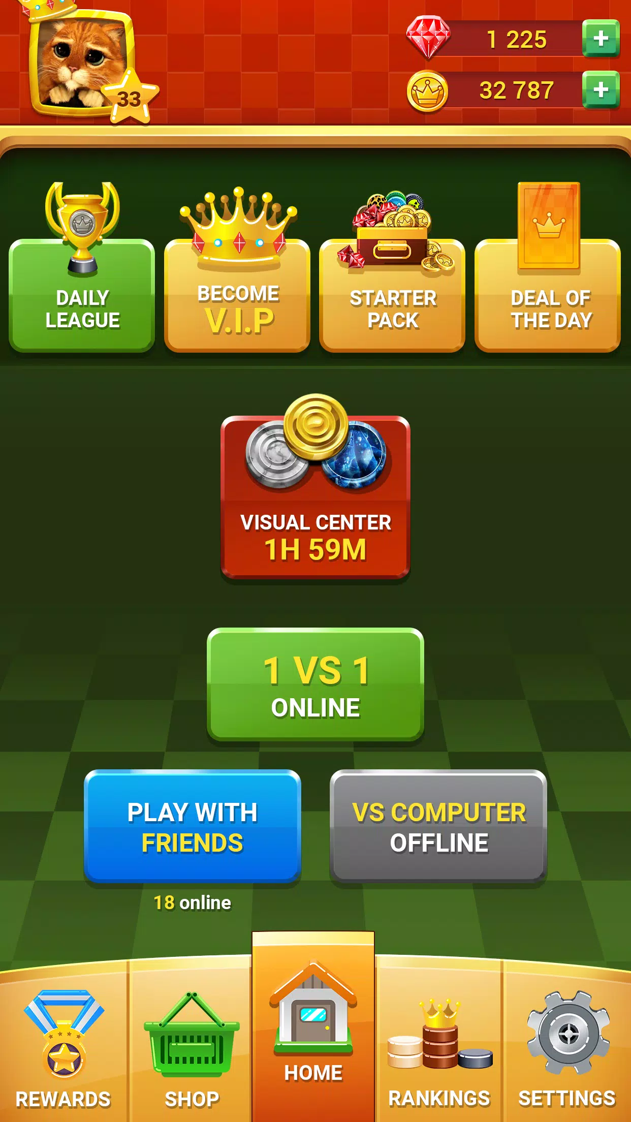 Checkers - Online & Offline Screenshot 1