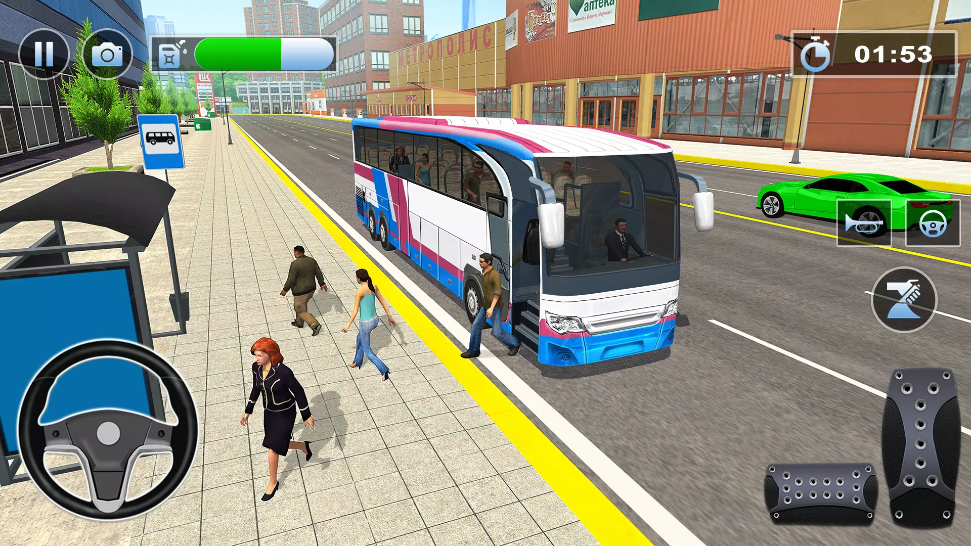 Bus Driving Simulator PVP Game Скриншот 3