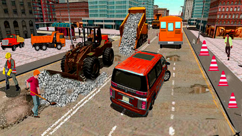 Highway road construction game Ảnh chụp màn hình 1