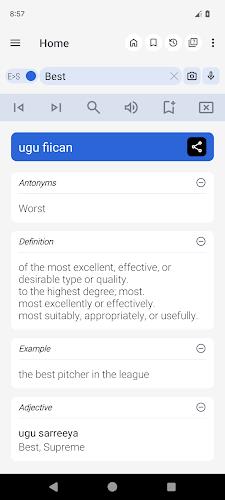 English Somali Dictionary Capture d'écran 0