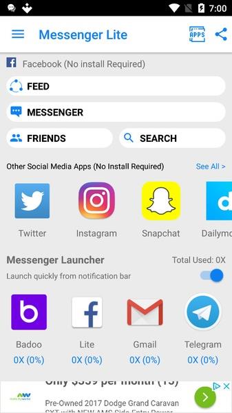 Messenger Pro Lite for Messages 스크린샷 0