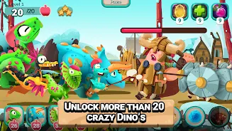 Dino Bash: Travel Through Time স্ক্রিনশট 1