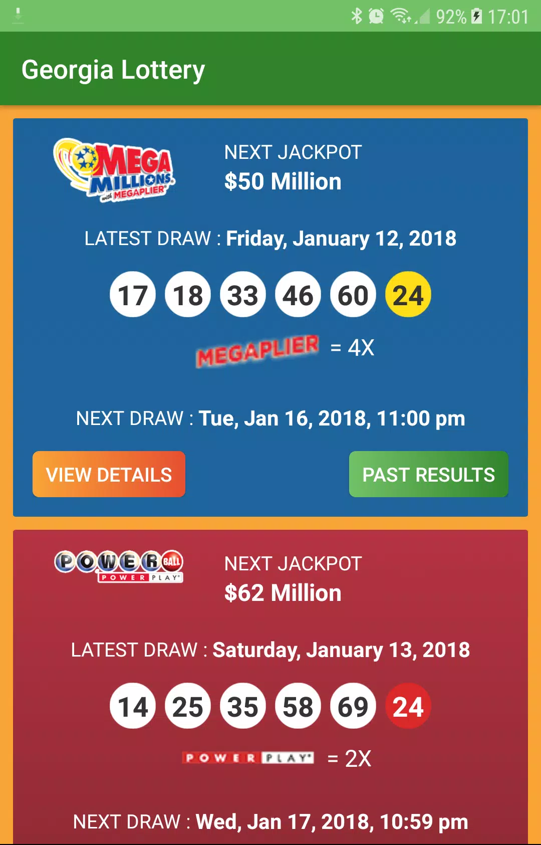 Georgia Lottery Results স্ক্রিনশট 2