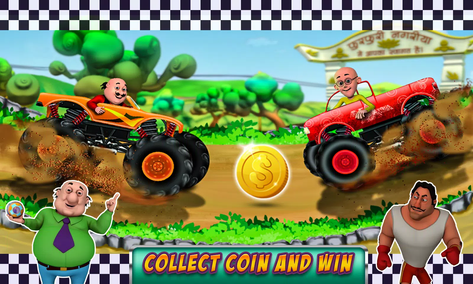 Motu Patlu Car Game 2 Captura de pantalla 2