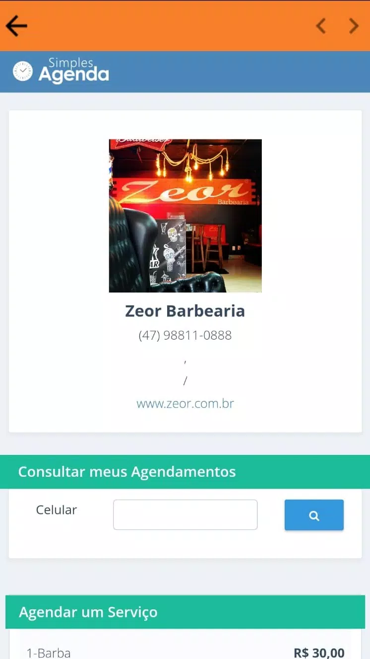 ZEOR Barbearia Captura de pantalla 3