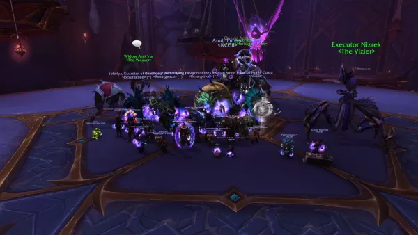 World of Warcraft raid combat with visual clarity improvements