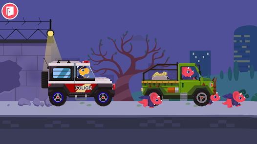 Dinosaur Police Car kids Games Tangkapan skrin 0