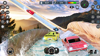 Water Slide Car Race games Скриншот 1