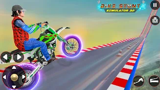 Bike Stunt 3D Simulator Games Ekran Görüntüsü 3