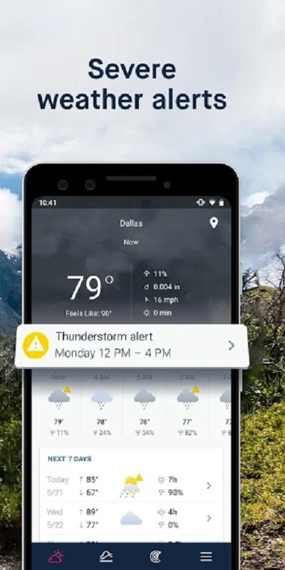 Schermata WeatherPro 3