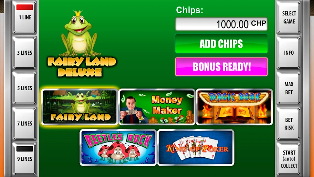 Schermata Slot machines Fairy Land Deluxe 0