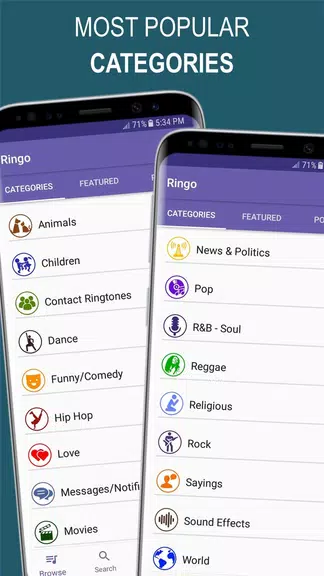 Ringo Ringtones Notifications Скриншот 1