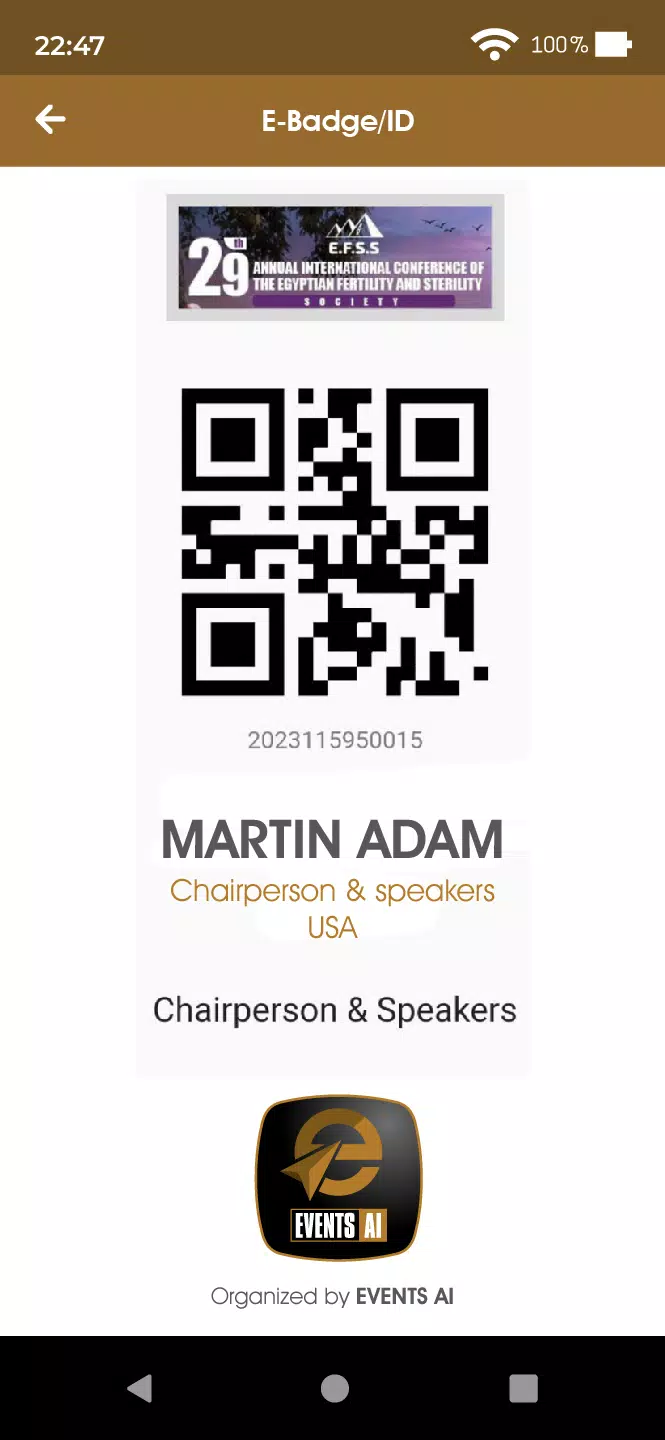 Schermata Events AI App 1