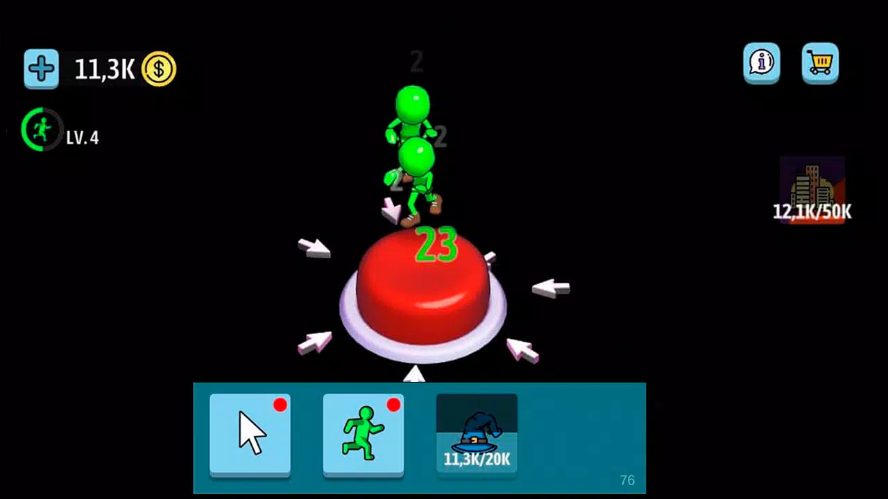 Green button: Авто кликер игра Capture d'écran 1