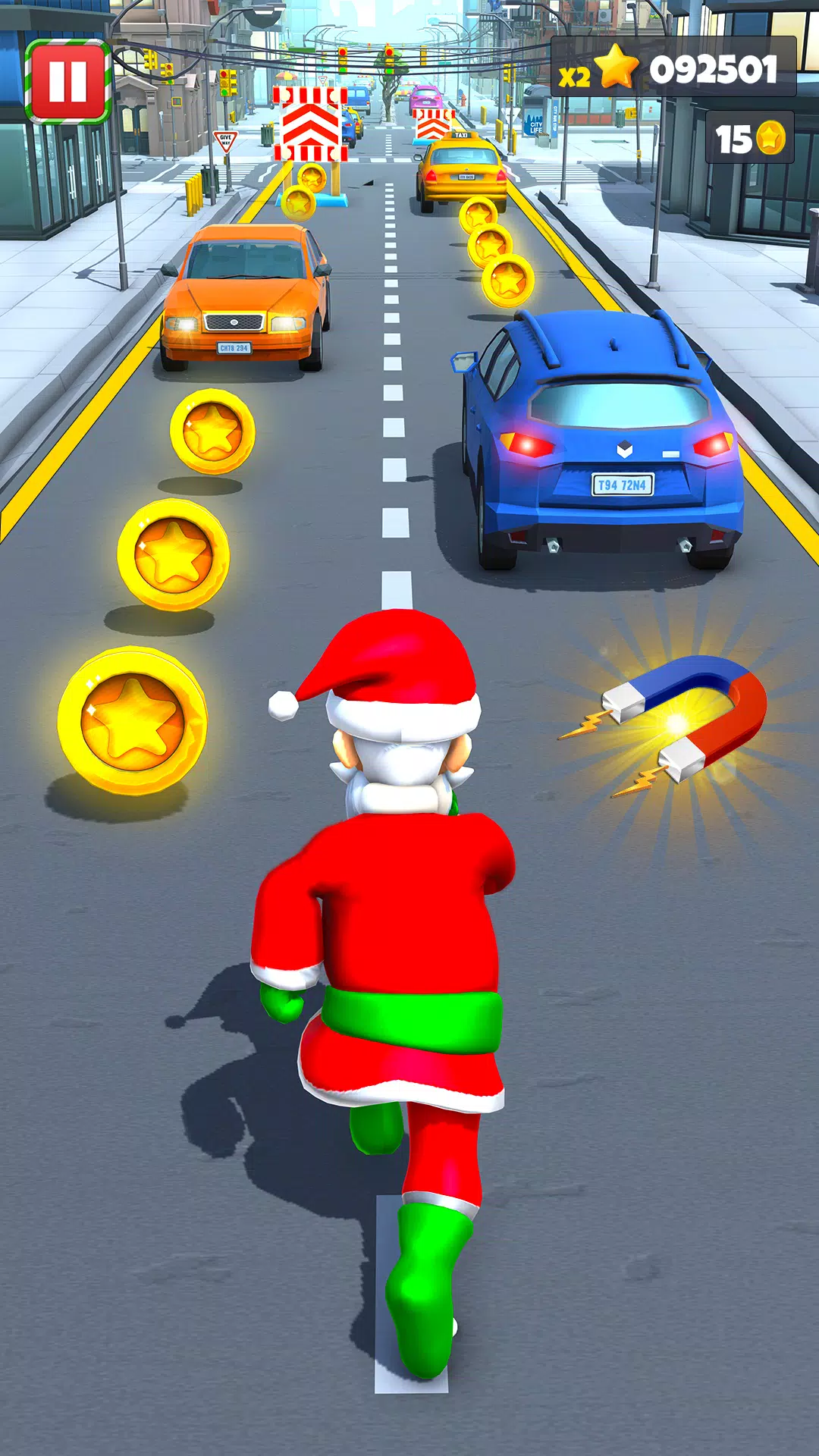 Xmas Santa Surfer Running Game ဖန်သားပြင်ဓာတ်ပုံ 1