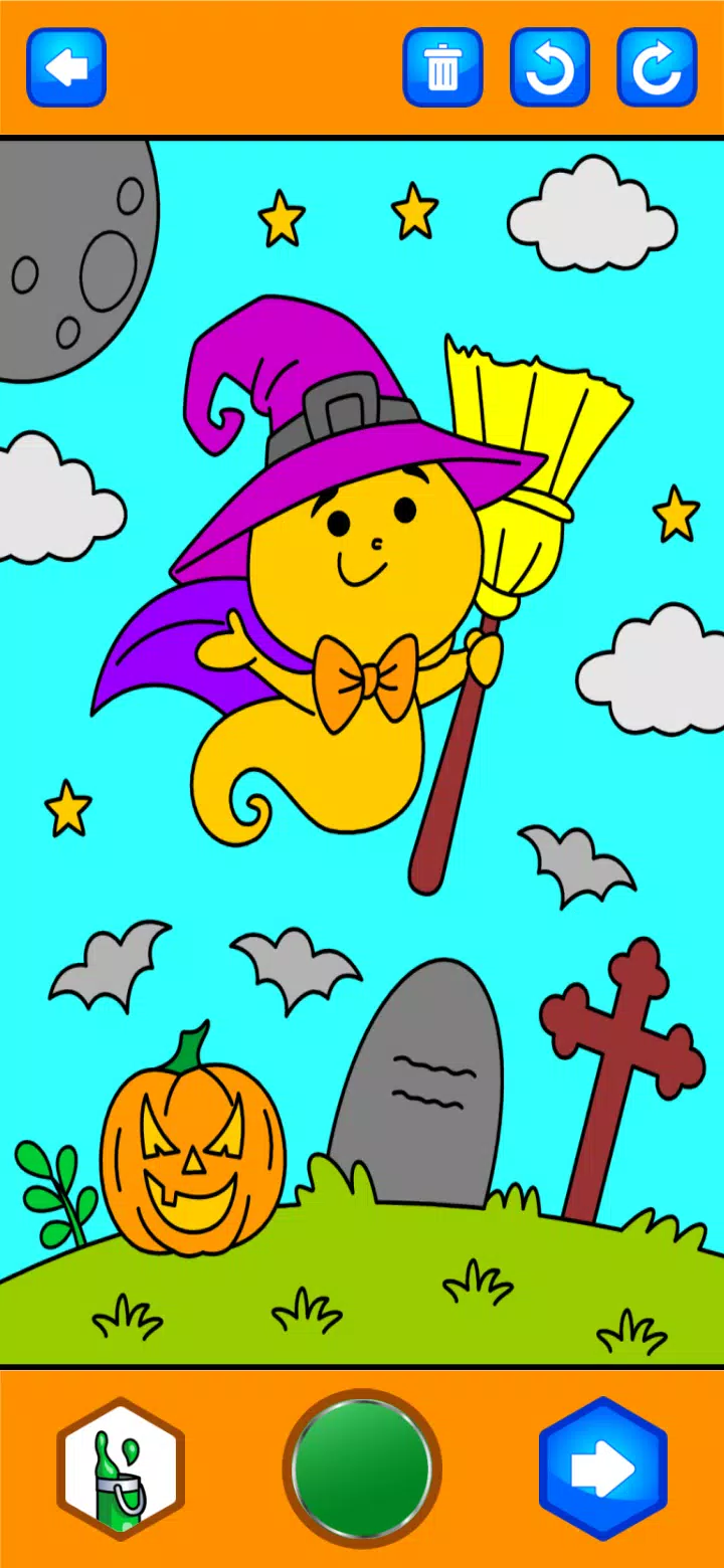 Halloween Coloring Game ဖန်သားပြင်ဓာတ်ပုံ 2