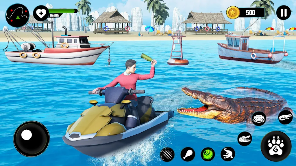 Crocodile Attack Animal games Скриншот 2