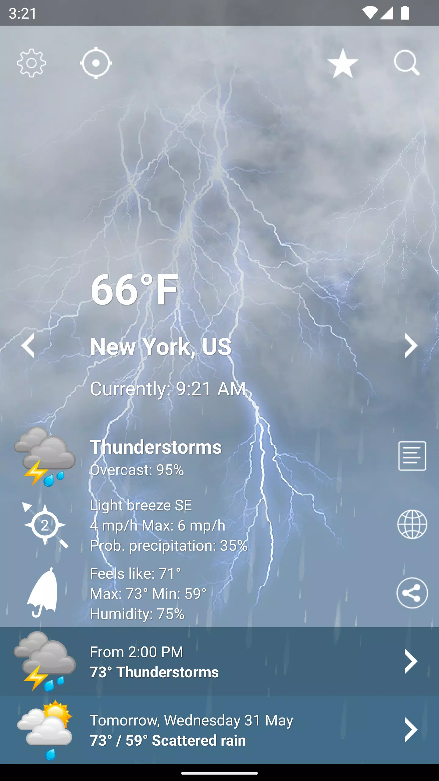 Weather XL PRO ภาพหน้าจอ 1